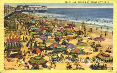 Beach  - Ocean City, New Jersey NJ Postcard