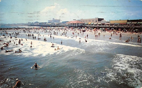 Bathing in the Surf Ocean City, New Jersey Postcard