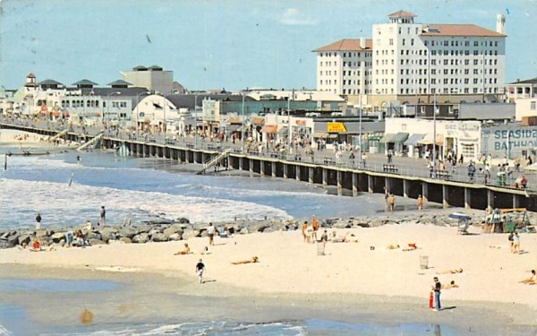 Panoramic view looking south from Eighth Street Ocean City, New Jersey Postcard