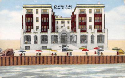 Delaware Hotel Ocean City, New Jersey Postcard