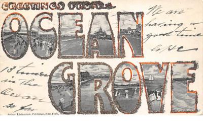 Greetings from Ocean Grove New Jersey Postcard