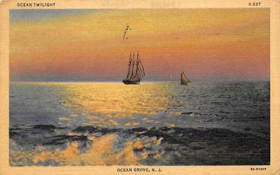 Ocean Twilight Ocean Grove, New Jersey Postcard