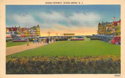 Ocean Pathway Ocean Grove, New Jersey Postcard