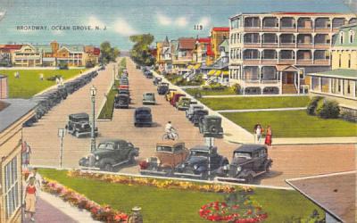 Broadway Ocean Grove, New Jersey Postcard