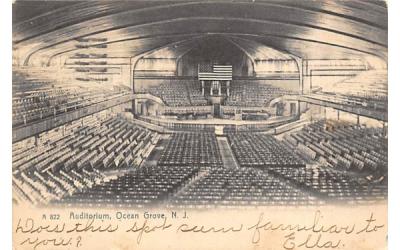 Auditorium Ocean Grove, New Jersey Postcard