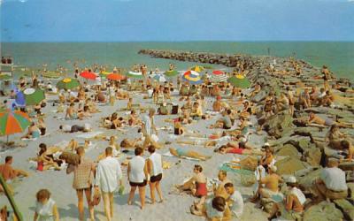 Beach Scene Ocean City, New Jersey Postcard