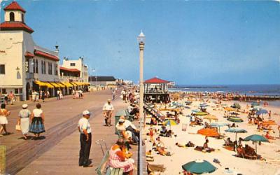 A view of the farmed beach and boardwalk Ocean City, New Jersey Postcard