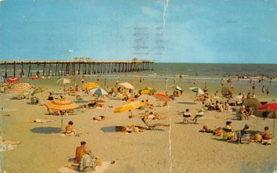 Beach and Fishing Pier Ocean City, New Jersey Postcard