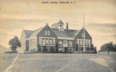 Public School Oakland, New Jersey Postcard