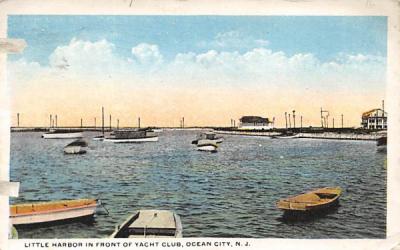 Little Harbor in Front of Yacht Club Ocean City, New Jersey Postcard