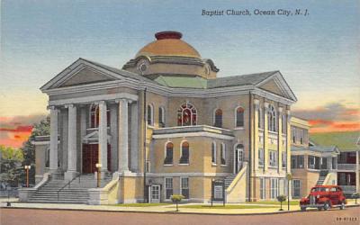 Baptist Church Ocean City, New Jersey Postcard