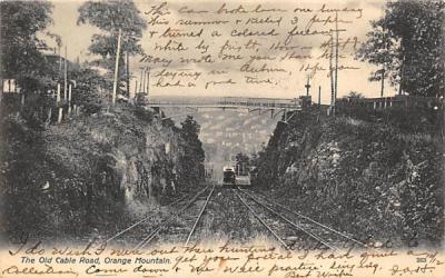 The Old Cable Road, Orange Mountain New Jersey Postcard