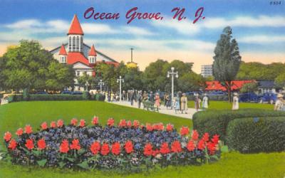 Pilgrim Pathway and Ocean Grove Auditorium New Jersey Postcard