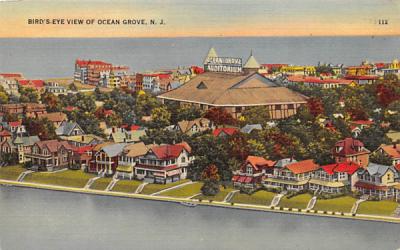 Bird's-Eye View of Ocean Grove New Jersey Postcard
