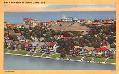 Bird's Eye-View of Ocean Grove New Jersey Postcard