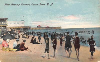 Ross Bathing Grounds Ocean Grove, New Jersey Postcard