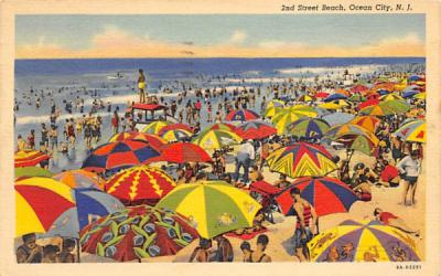 2nd Street Beach Ocean City, New Jersey Postcard