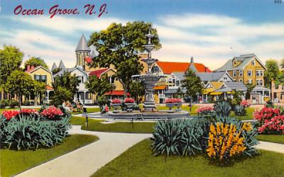 Founders Park Ocean Grove, New Jersey Postcard