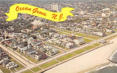 Aerial view of Ocean Grove New Jersey Postcard
