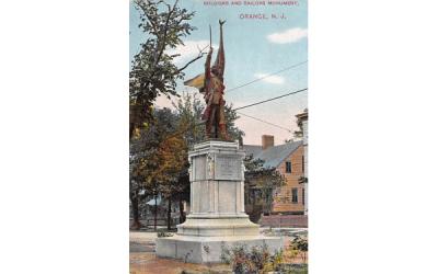 Soldiers and Sailors Monument Orange, New Jersey Postcard
