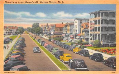 Broadway from Broadway Ocean Grove, New Jersey Postcard