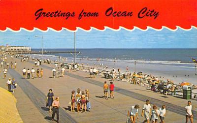 looking over the beach and ocean is always a treat Ocean City, New Jersey Postcard