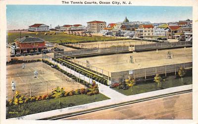 The Tennis Courts Ocean City, New Jersey Postcard