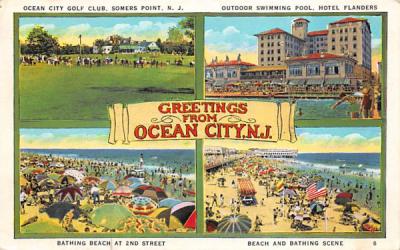 Greetings from Ocean City, N. J., USA New Jersey Postcard