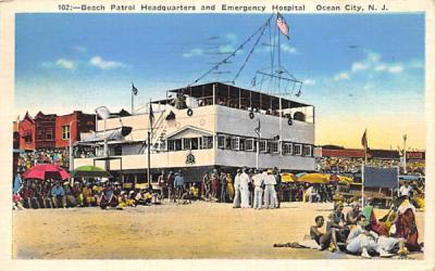 Beach Patrol Headquarters and Emergency Hospital Ocean City, New Jersey Postcard