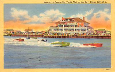 Regatta at Ocean City Yacht Club on the Bay New Jersey Postcard