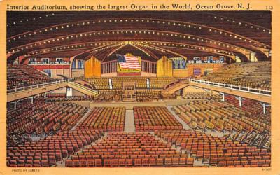 The Largest Organ in the World Ocean Grove, New Jersey Postcard