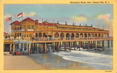 Municipal Music Pier Ocean City, New Jersey Postcard