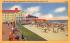 North End Hotel, Boardwalk and Beach Ocean Grove, New Jersey Postcard