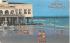 Music Pier, Beach, Ocean and Bathers Ocean City, New Jersey Postcard
