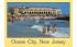 Surf bathing with the Music Pier in View Ocean City, New Jersey Postcard