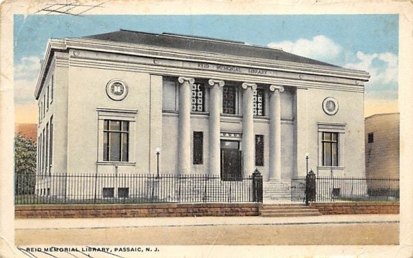 Reid Memorial Library Passaic, New Jersey Postcard