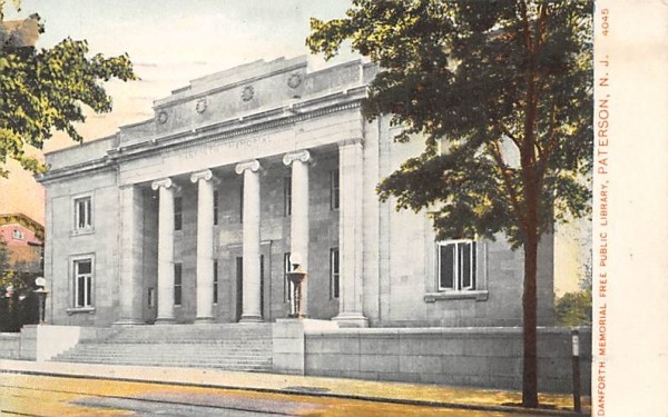 Danforth Memorial Free Public Library Paterson, New Jersey Postcard