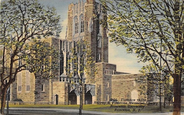 Harvey S. Firestone Library, Princeton University New Jersey Postcard