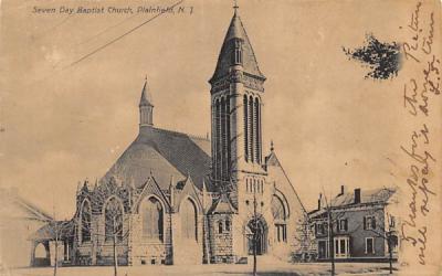 Seven Day Baptist Church Plainfield, New Jersey Postcard