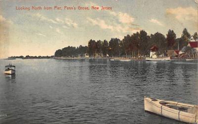 Looking North from Pier Penns Grove, New Jersey Postcard