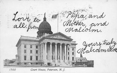 Court House Paterson, New Jersey Postcard