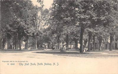 City Hall Park Perth Amboy, New Jersey Postcard