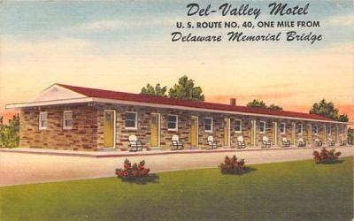 Del-Valley Motel Penns Grove, New Jersey Postcard