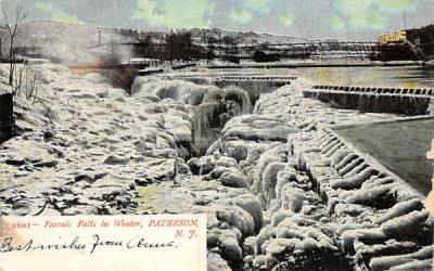 Passaic Falls in Winter Paterson, New Jersey Postcard