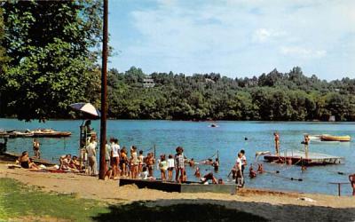 Bathing Beach at Lakeside Park Pompton Lakes, New Jersey Postcard