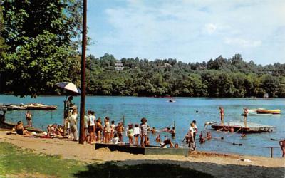 Bathing Beach at Lakeside Park Pompton Lakes, New Jersey Postcard