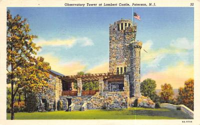 Observatory Tower at Lambert Castle Paterson, New Jersey Postcard