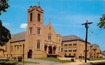 St. Mary's Catholic Church, School and Convent Pompton Lakes, New Jersey Postcard