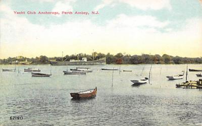 Yacht Club Anchorage Perth Amboy, New Jersey Postcard
