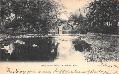 Stony Brook Bridge Princeton, New Jersey Postcard
